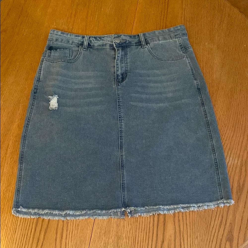 Blue Mini A-Line Skirt for Casual Occasions